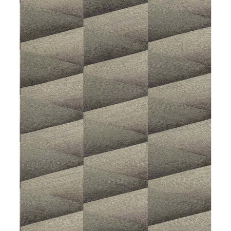 Manhattan Comfort Kent Shae Dark Grey Geo 33 ft L X 209 in W Wallpaper BR4096-554663